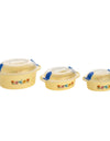 Repika_3Pieces Set Hot And Fresh Insulated Plastic Casserole (Color: Assorted)