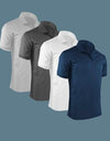 Poly Cotton Solid Half Sleeves Mens Polo T-shirt (Pack of 4)