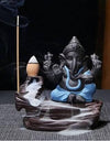 Handcrafted Meditation Monk Ganesha Smoke Backflow Cone Incense holder
