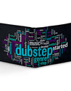 Dubstep Started Design Black Canvas, Artificial Leather Wallet