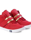 Supriya Men Red Color Synthetic Leather Material  Casual Sneakers
