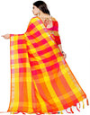 Heemalika Women's Cotton Saree (Multi, 5-6 Mtrs)