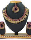 Soumya Women's Alloy Necklace set (Rani)