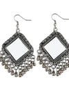 Soumya Women's Alloy, silver Plated Hook Dangler Hanging Earrings-Silver