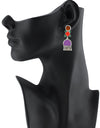 Soumya Women's Alloy, silver Plated Hook Dangler Hanging Earrings-Purple