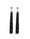 Supriya Women's Alloy, Beads Hook Dangler Hanging Earrings-Black