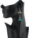 Supriya Women's Oxidized Gold  plated Hook Dangler Hanging Tassel Earrings-Gold