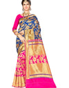 Heemalika Women's Banarasi silk Saree with Blouse (Multi, 5-6mtr)