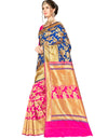 Heemalika Women's Banarasi silk Saree with Blouse (Multi, 5-6mtr)
