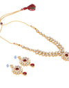 Traditional Designer Kundan Necklace Set with Earrings and Maang Tikka