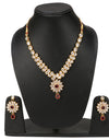 Traditional Designer Kundan Necklace Set with Earrings and Maang Tikka