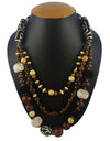 Designer Tibetan Style Brown Beads Necklace