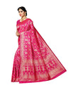 Heemalika Women's Jacquard Silk Saree With Blouse (Pink,6-3 Mtrs)