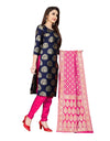 Heemalika Women's Jacquard Silk Unstitched Salwar-Suit Material With Dupatta (Pink,2-2.5Mtrs)