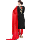 Heemalika Women's Cotton Unstitched Salwar Suit-Material With Dupatta (Black,2.3 Mtrs)