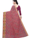 Heemalika Women's Soft Cotton Silk Saree(Wine ,5-6Mtrs)