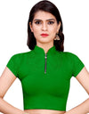 Heemalika Women's Stretchable Readymade Blouse Cotton Lycra (Size-Free Size ,Neck Type-Collar)