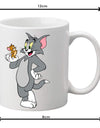 Soumya Tom and Jerry Printed Ceramic Coffee Mug (Color: White, Capacity: 350ml)