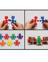 64 Pcs_Set Of Multi Color Gymnastix Blocks (Color: Assorted)
