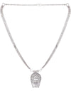 Supriya German Silver Oxidised Plated Tribal Necklace (Color: Silver)