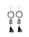 Soumya Women's Oxidized Silver plated Buddha Style Earring (Color: Black)