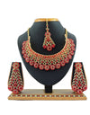Supriya Women's Alloy Necklace set (Red)