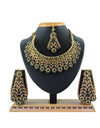 Supriya Women's Alloy Necklace set (Green)