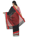 Heemalika Women's Cotton Silk Saree With Blouse (Black, 5-6 Mtrs)
