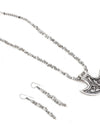Soumya Silver Oxidised Contemporary German Silver Necklace Set For Women