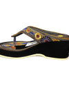 Supriya Women's Fashion Embrodriod Sandals (Color:Multicolor, Material:Embrodriod )
