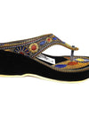 Supriya Women's Fashion Embrodriod Sandals (Color:Multicolor, Material:Embrodriod )