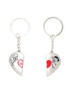 Nikulika Young Couple with heartin silver Magnetic Key Chain (Color: Assorted)