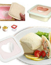 Nikulika Pack Of_2 Heart Shaped Sandwich Cutters Toast Bread Cutter Mold (Color:Assorted)