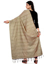 Soumya Women's Cotton Jari Woven Work Dupatta (Beige, Length:2-2.4 mtr)