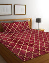 Nikulika Multi Color Super Soft Glace Cotton Bedsheeet With Two Pillow Cover