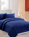 Nikulika Multi Color Plain Satin Double Bedsheet With Two Pillow Cover