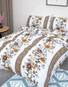 Nikulika Multi Color Super Soft Glace Cotton Bedsheeet With Two Pillow Cover