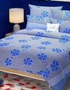 Heemalika Multi Color 3D Print Poly Cotton Bedsheet With Two Pillow Cover