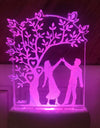 Nikulika Romantic Love Couple Multi Color Changing AC Adapter Night Lamp