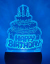 Repika Happy Birthday Wiith Cake Multi Color Changing AC Adapter Night Lamp