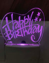 Nikulika Happy Birthday With Three Star Multi Color Changing AC Adapter Night Lamp