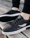 Labbin Mens Casual Sneakers Shoes in Canvas White Sneakers Lightweight Shoes Black